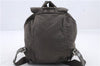 Authentic PRADA Nylon Leather Backpack Khaki Green 2037D