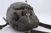 Authentic PRADA Nylon Leather Backpack Khaki Green 2037D