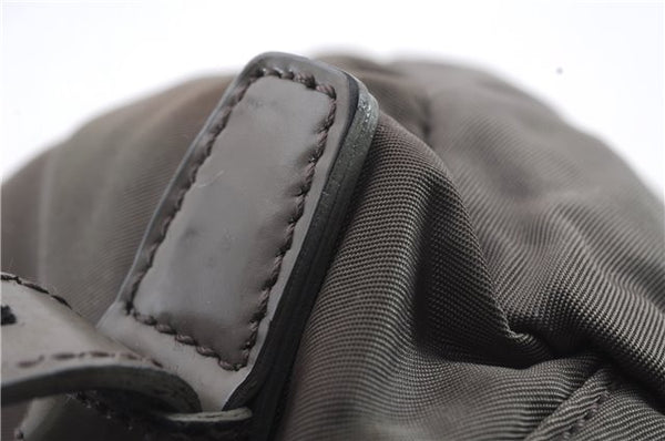 Authentic PRADA Nylon Leather Backpack Khaki Green 2037D