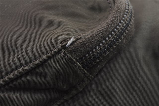 Authentic PRADA Nylon Leather Backpack Khaki Green 2037D