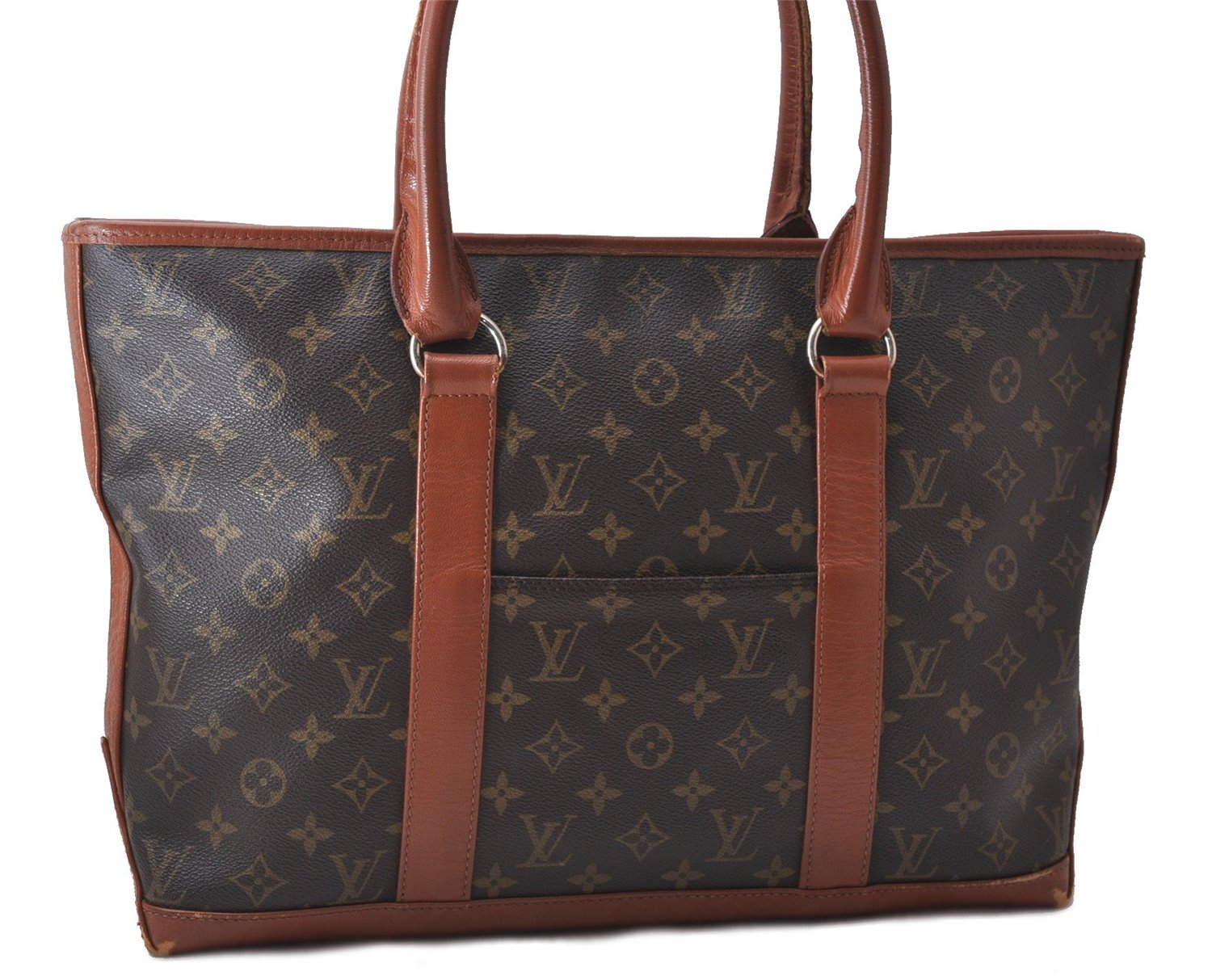 Auth Louis Vuitton Monogram Sac Weekend PM Vintage Tote Hand Bag M42425 LV 2038D