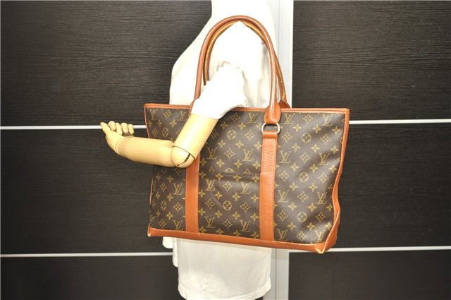 Auth Louis Vuitton Monogram Sac Weekend PM Vintage Tote Hand Bag M42425 LV 2038D