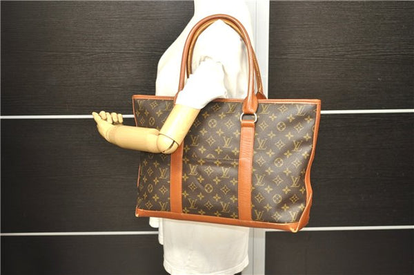 Auth Louis Vuitton Monogram Sac Weekend PM Vintage Tote Hand Bag M42425 LV 2038D