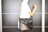 Authentic Ferragamo Gancini Vintage Leather Shoulder Bag Black 2038G