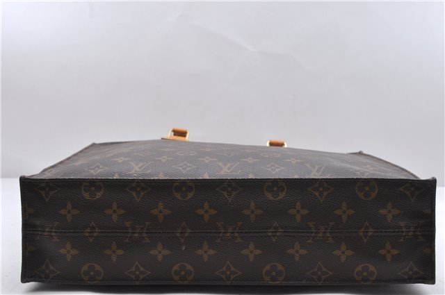 Authentic Louis Vuitton Monogram Sac Plat Hand Bag M51140 LV 2039D