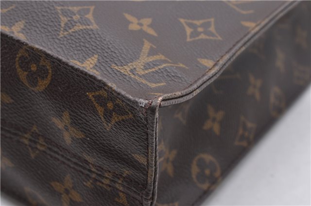 Authentic Louis Vuitton Monogram Sac Plat Hand Bag M51140 LV 2039D