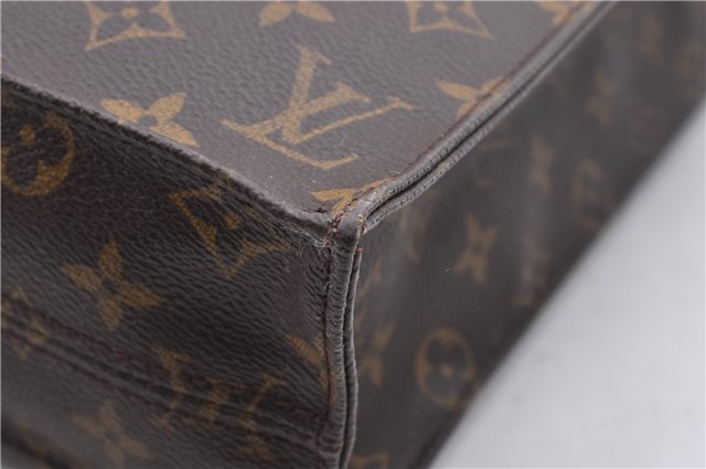 Authentic Louis Vuitton Monogram Sac Plat Hand Bag M51140 LV 2039D