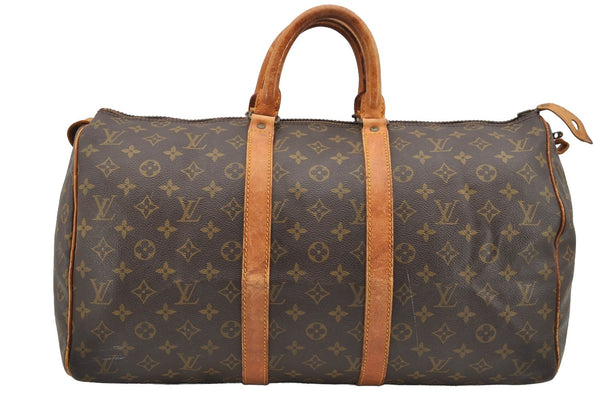 Authentic Louis Vuitton Monogram Keepall 45 Travel Boston Bag Old Model LV 2040I