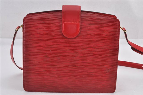 Authentic Louis Vuitton Epi Capucines Shoulder Crossbody Bag Red M52347 LV 2041F