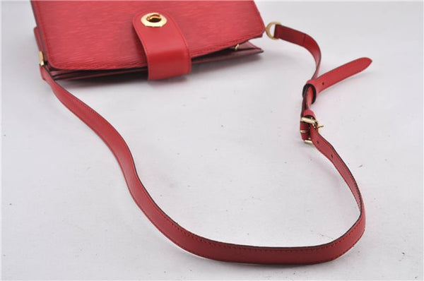 Authentic Louis Vuitton Epi Capucines Shoulder Crossbody Bag Red M52347 LV 2041F