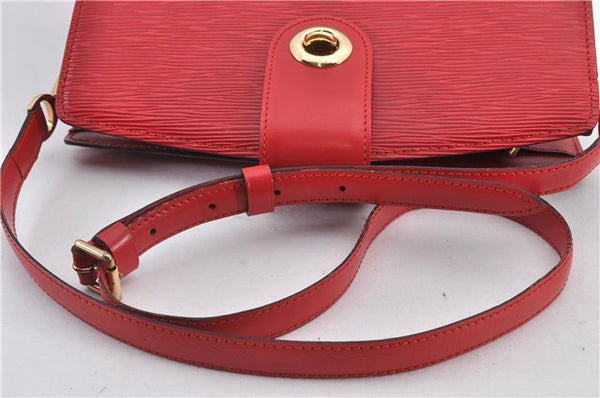Authentic Louis Vuitton Epi Capucines Shoulder Crossbody Bag Red M52347 LV 2041F