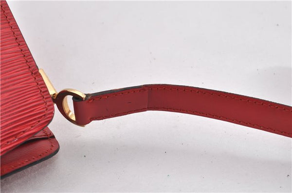 Authentic Louis Vuitton Epi Capucines Shoulder Crossbody Bag Red M52347 LV 2041F