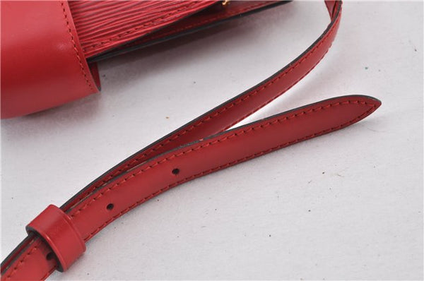 Authentic Louis Vuitton Epi Capucines Shoulder Crossbody Bag Red M52347 LV 2041F