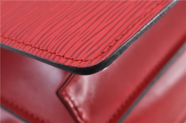 Authentic Louis Vuitton Epi Capucines Shoulder Crossbody Bag Red M52347 LV 2041F