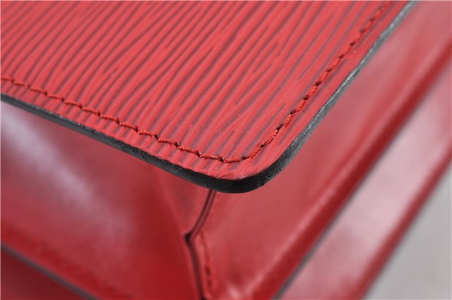 Authentic Louis Vuitton Epi Capucines Shoulder Crossbody Bag Red M52347 LV 2041F