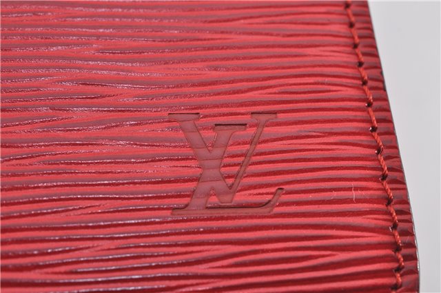 Authentic Louis Vuitton Epi Capucines Shoulder Crossbody Bag Red M52347 LV 2041F