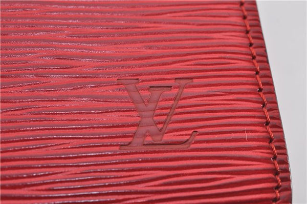 Authentic Louis Vuitton Epi Capucines Shoulder Crossbody Bag Red M52347 LV 2041F