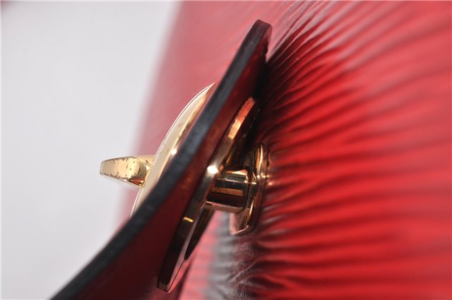 Authentic Louis Vuitton Epi Capucines Shoulder Crossbody Bag Red M52347 LV 2041F
