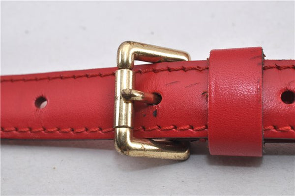 Authentic Louis Vuitton Epi Capucines Shoulder Crossbody Bag Red M52347 LV 2041F