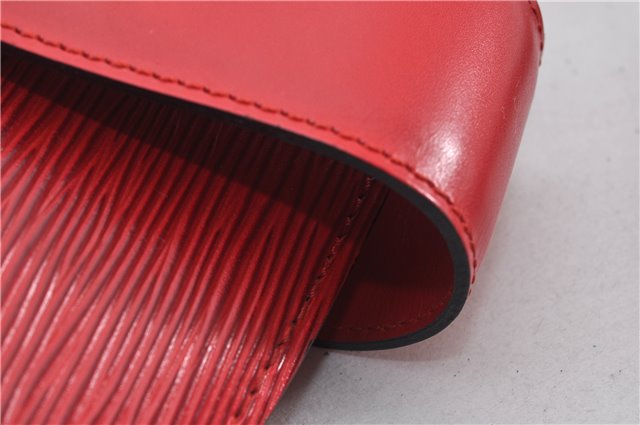 Authentic Louis Vuitton Epi Capucines Shoulder Crossbody Bag Red M52347 LV 2041F