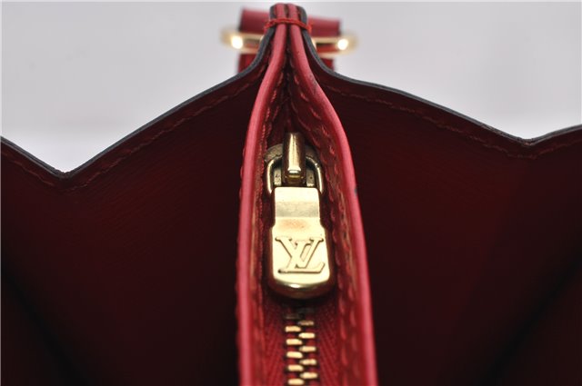 Authentic Louis Vuitton Epi Capucines Shoulder Crossbody Bag Red M52347 LV 2041F