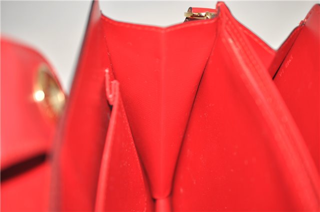 Authentic Louis Vuitton Epi Capucines Shoulder Crossbody Bag Red M52347 LV 2041F