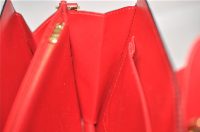 Authentic Louis Vuitton Epi Capucines Shoulder Crossbody Bag Red M52347 LV 2041F