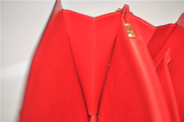 Authentic Louis Vuitton Epi Capucines Shoulder Crossbody Bag Red M52347 LV 2041F