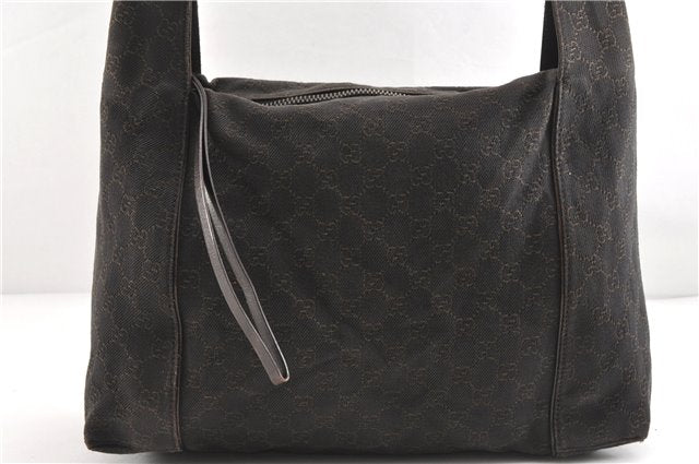 Authentic GUCCI Vintage Shoulder Hand Bag GG Canvas Leather 101292 Brown 2041G