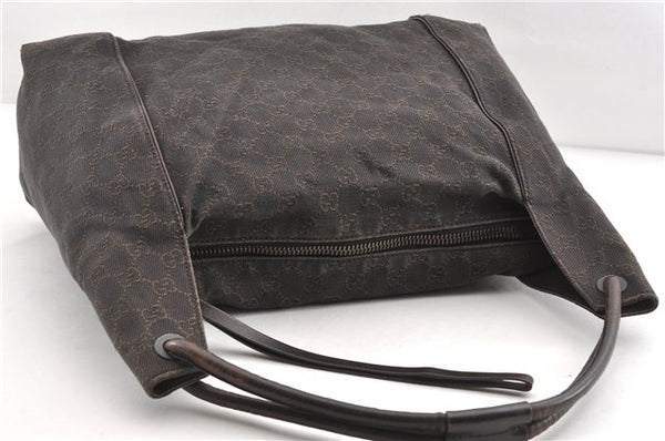 Authentic GUCCI Vintage Shoulder Hand Bag GG Canvas Leather 101292 Brown 2041G