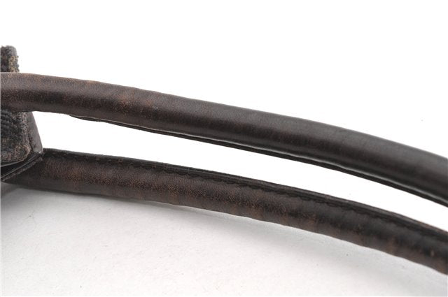 Authentic GUCCI Vintage Shoulder Hand Bag GG Canvas Leather 101292 Brown 2041G