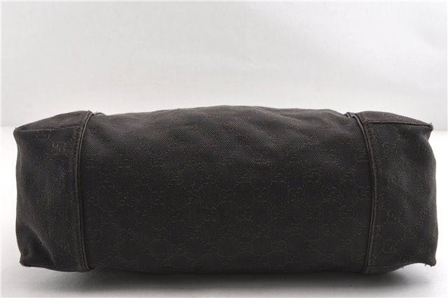 Authentic GUCCI Vintage Shoulder Hand Bag GG Canvas Leather 101292 Brown 2041G