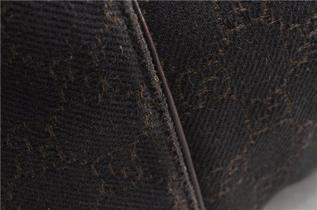 Authentic GUCCI Vintage Shoulder Hand Bag GG Canvas Leather 101292 Brown 2041G