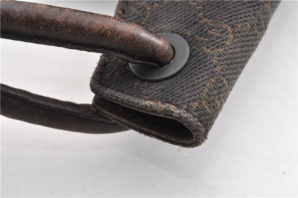 Authentic GUCCI Vintage Shoulder Hand Bag GG Canvas Leather 101292 Brown 2041G