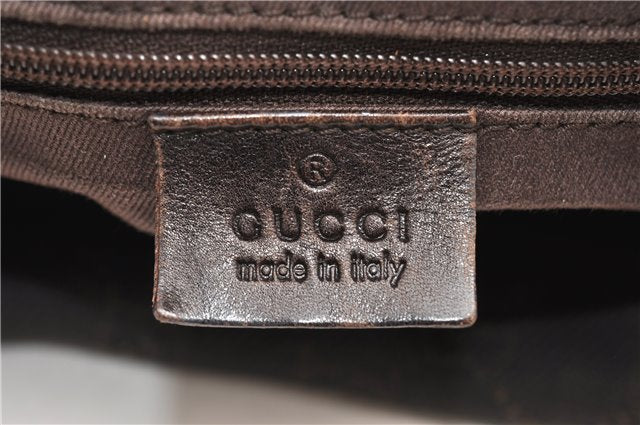 Authentic GUCCI Vintage Shoulder Hand Bag GG Canvas Leather 101292 Brown 2041G