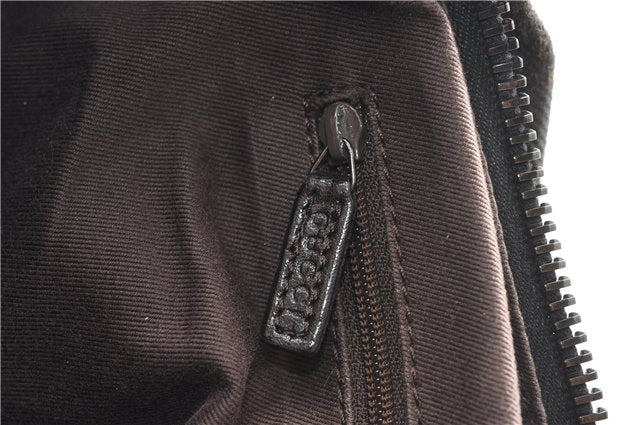 Authentic GUCCI Vintage Shoulder Hand Bag GG Canvas Leather 101292 Brown 2041G