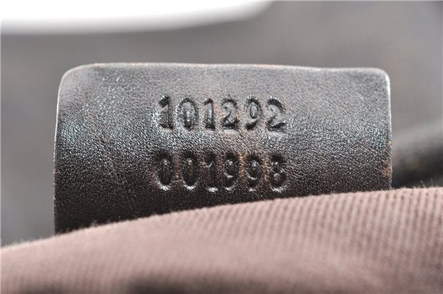 Authentic GUCCI Vintage Shoulder Hand Bag GG Canvas Leather 101292 Brown 2041G