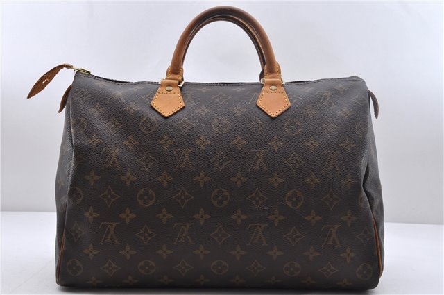 Authentic Louis Vuitton Monogram Speedy 35 Hand Bag M41524 LV 2042D