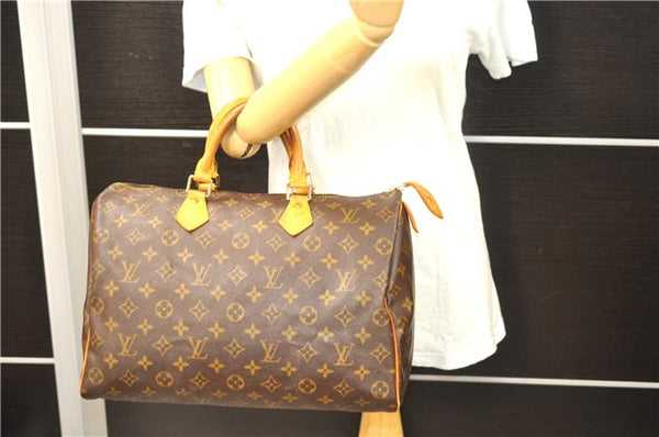 Authentic Louis Vuitton Monogram Speedy 35 Hand Bag M41524 LV 2042D