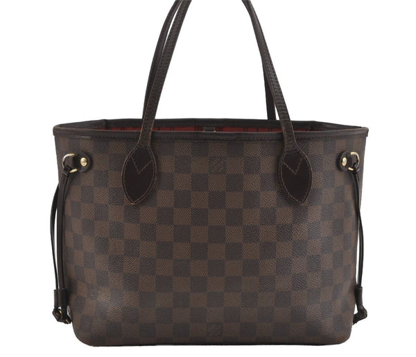 Authentic Louis Vuitton Damier Neverfull PM Shoulder Tote Bag N51109 LV 2042I