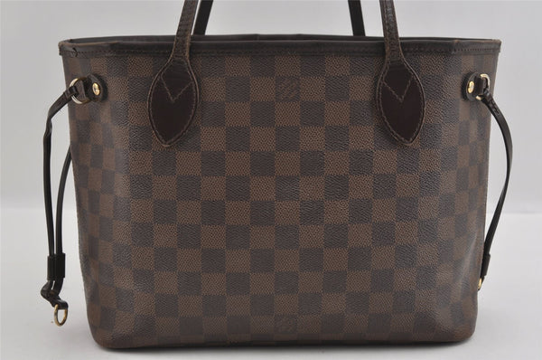 Authentic Louis Vuitton Damier Neverfull PM Shoulder Tote Bag N51109 LV 2042I