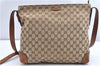 Authentic GUCCI Shoulder Cross Body Bag GG Canvas Leather 308930 Brown 2043G