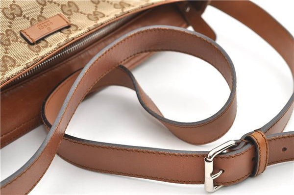 Authentic GUCCI Shoulder Cross Body Bag GG Canvas Leather 308930 Brown 2043G