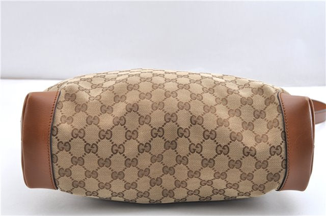 Authentic GUCCI Shoulder Cross Body Bag GG Canvas Leather 308930 Brown 2043G