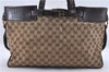 Authentic GUCCI Shoulder Hand Bag GG Canvas Leather 106251 Brown 2044D