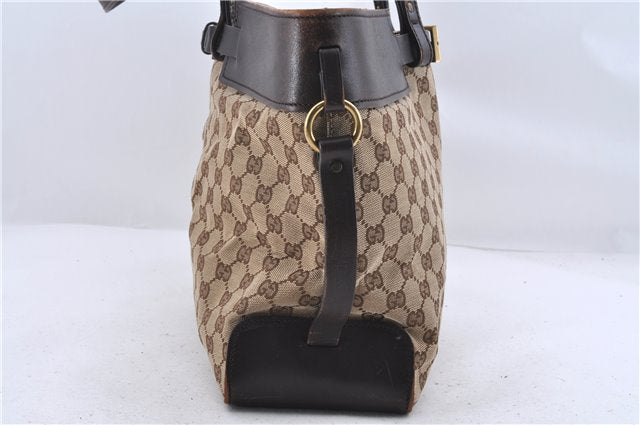 Authentic GUCCI Shoulder Hand Bag GG Canvas Leather 106251 Brown 2044D