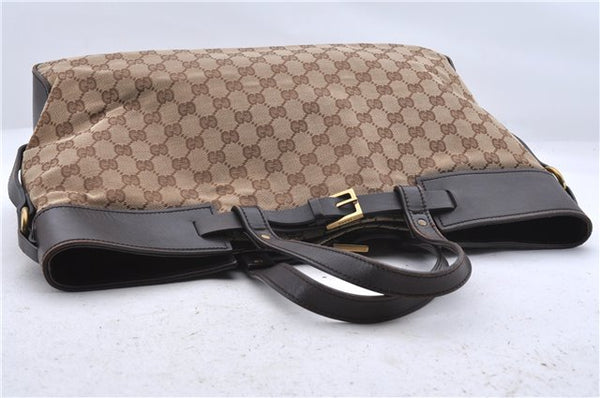 Authentic GUCCI Shoulder Hand Bag GG Canvas Leather 106251 Brown 2044D