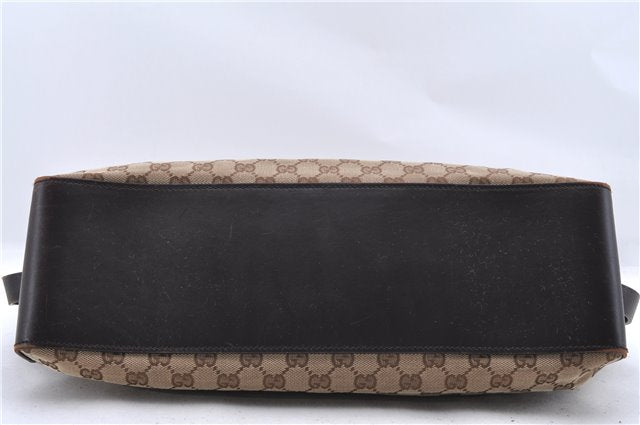 Authentic GUCCI Shoulder Hand Bag GG Canvas Leather 106251 Brown 2044D