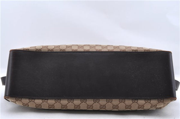 Authentic GUCCI Shoulder Hand Bag GG Canvas Leather 106251 Brown 2044D