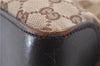 Authentic GUCCI Shoulder Hand Bag GG Canvas Leather 106251 Brown 2044D